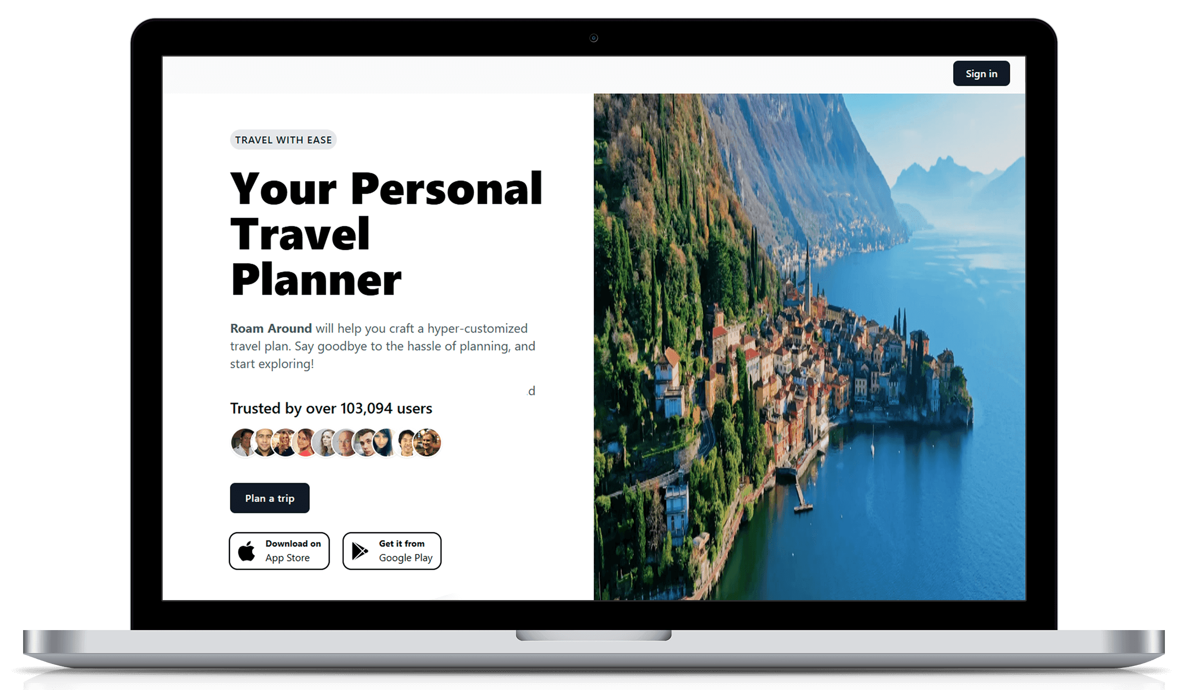 AI travel planner web platform